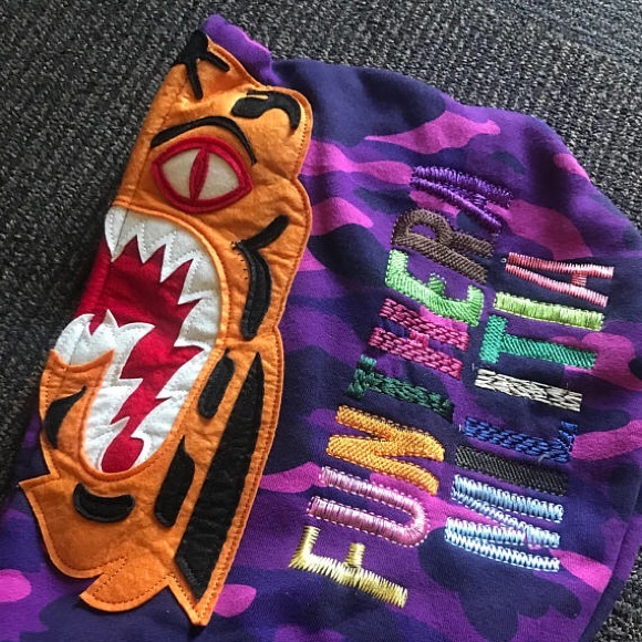 bape tiger purple
